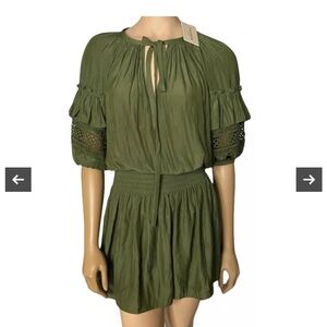 NEW Ramy Brook Olive Long Sleeve Dress